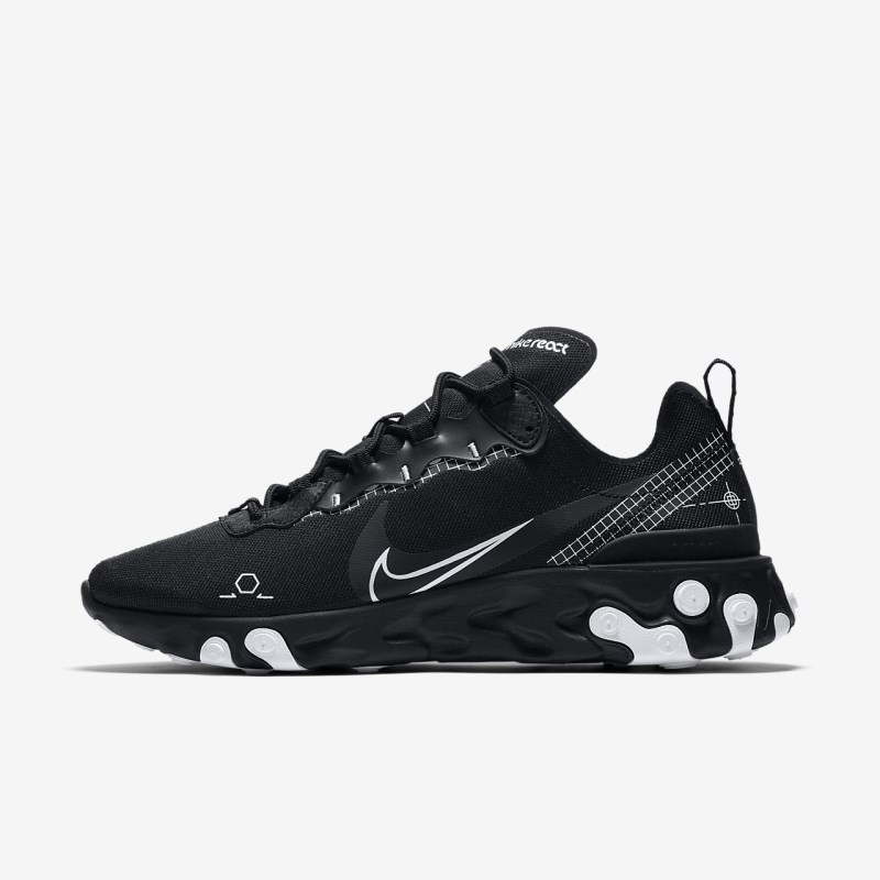 Tenisky Nike React Element 55 Panske Čierne | FC4154-605